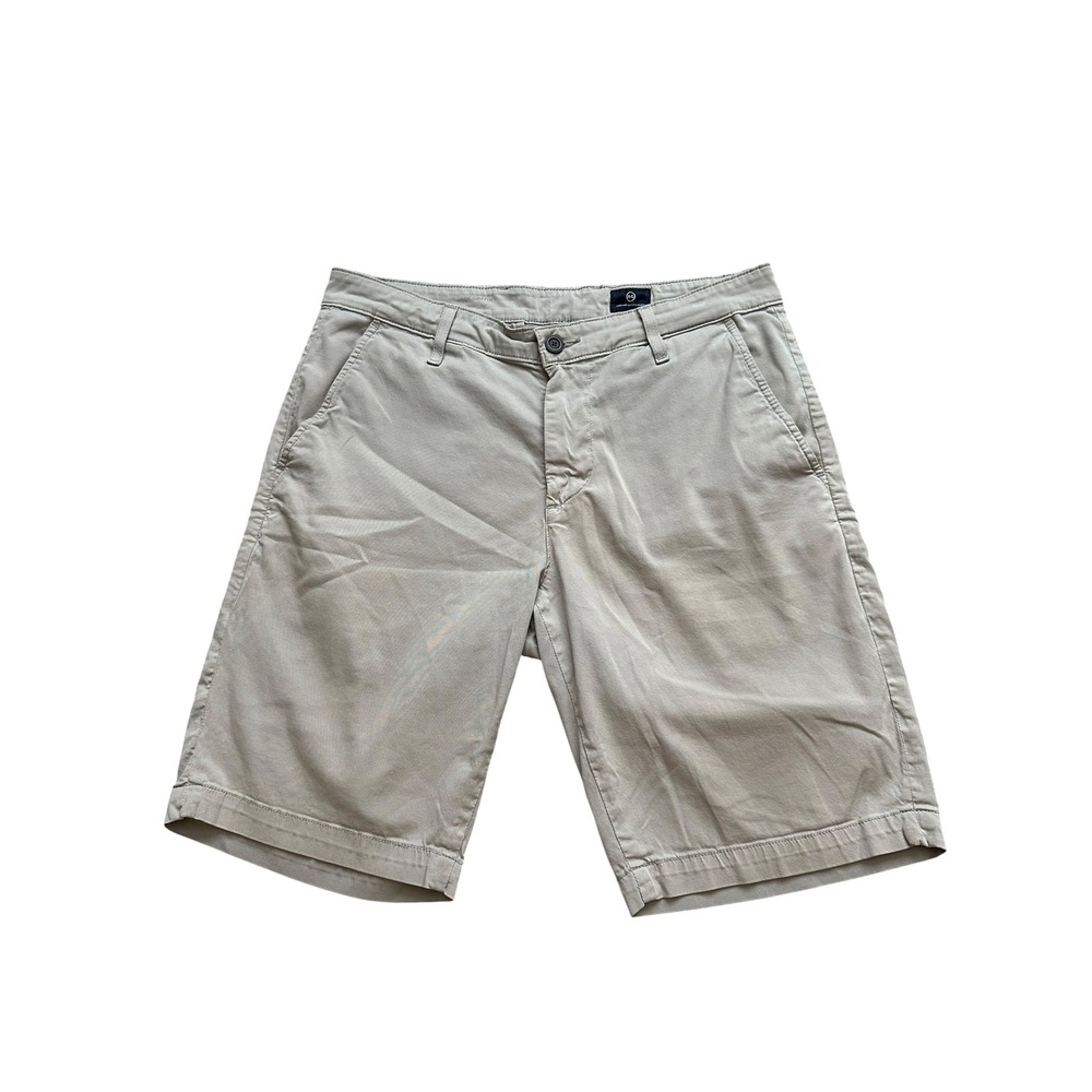 Minimalist AG Adriano Goldschmied The Griffin Chino Shorts 32 Tan Khaki Preppy
